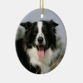 Border-Collie-KeuchenHeadshot 1 Keramik Ornament (Rechts)