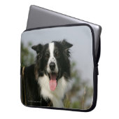 Border-Collie-KeuchenHeadshot 1 Laptopschutzhülle (Vorderseite Links)