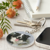 Border-Collie-KeuchenHeadshot 1 Schlüsselanhänger (Vorderseite rechts)