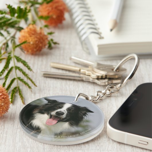 Border-Collie-KeuchenHeadshot 1 Schlüsselanhänger (Vorderseite rechts)