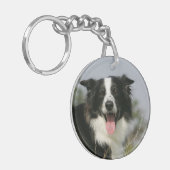 Border-Collie-KeuchenHeadshot 1 Schlüsselanhänger (Vorderseite links)