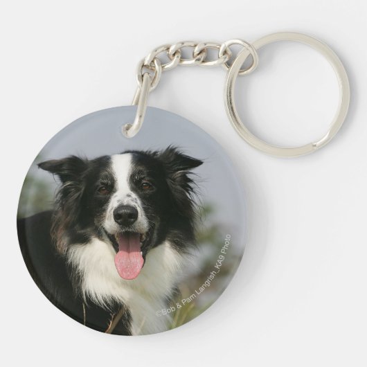 Border-Collie-KeuchenHeadshot 1 Schlüsselanhänger (Rückseite)