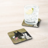 Border-Collie-KeuchenHeadshot 2 Getränkeuntersetzer (Rechte Seite)