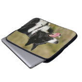 Border-Collie-KeuchenHeadshot 2 Laptopschutzhülle (Vorne Knopf)