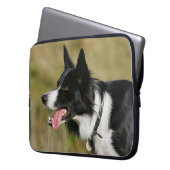 Border-Collie-KeuchenHeadshot 2 Laptopschutzhülle (Vorderseite Links)