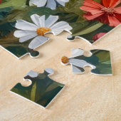 Border Collie Klee Wiese Kunst Puzzle (Seite)