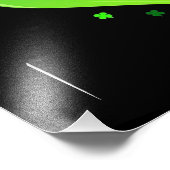 Border Collie Kleeblatt Heart Fotodruck (Ecke)