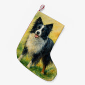 Border Collie Kleiner Weihnachtsstrumpf (Vorderansicht (hängend))