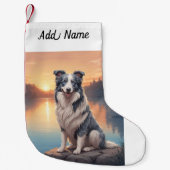 Border Collie Kleiner Weihnachtsstrumpf (Vorderseite)