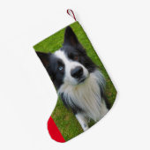 Border Collie Kleiner Weihnachtsstrumpf (Rückseite (Hängend))
