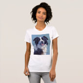Border-Collie-Kopf T-Shirt (Vorne ganz)
