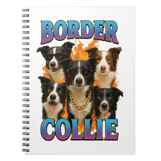 Border Collie Kopie Notizblock (Vorderseite)