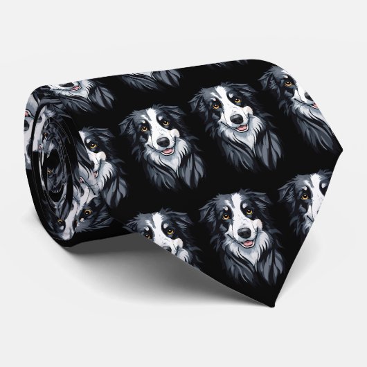 Border Collie Krawatte (Gerollt)