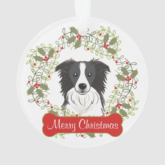 Border-Collie-kundengerechte Verzierung Ornament (Rückseite)