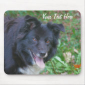 Border Collie Lächeln Cut Dog Mousepad (Vorne)