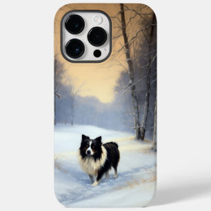 Border Collie Lass es schneien Weihnachten Case-Mate iPhone 14 Pro Max Hülle