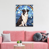Border Collie Leinwanddruck (Insitu (Wohnzimmer))