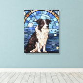 Border Collie Leinwanddruck (Insitu (Holzboden))