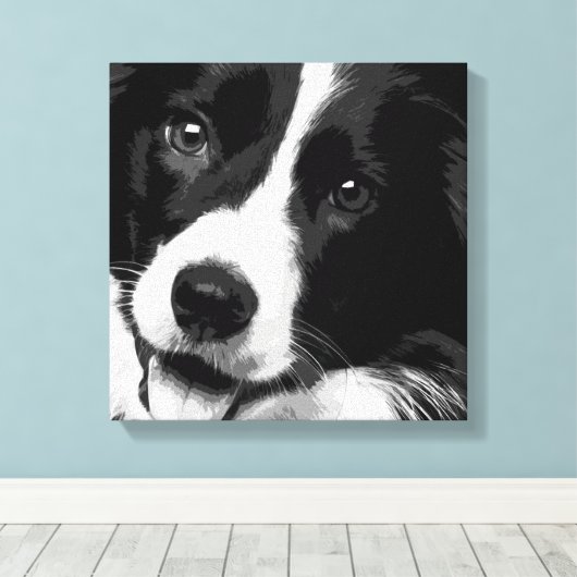 Border Collie Leinwanddruck (Insitu (Holzboden))