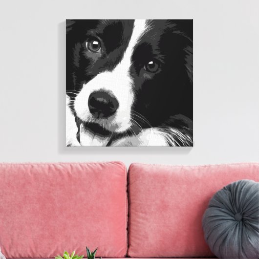 Border Collie Leinwanddruck (Insitu (Wohnzimmer))