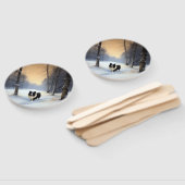 Border Collie Let It Schnee Weihnachten Fächer (Non-assembled)