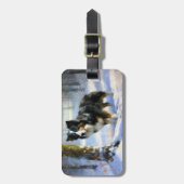 Border Collie Let It Schnee Weihnachten Gepäckanhänger (Vorderseite vertikal)