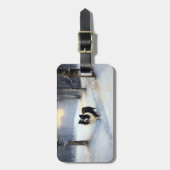 Border Collie Let It Schnee Weihnachten Gepäckanhänger (Vorderseite vertikal)