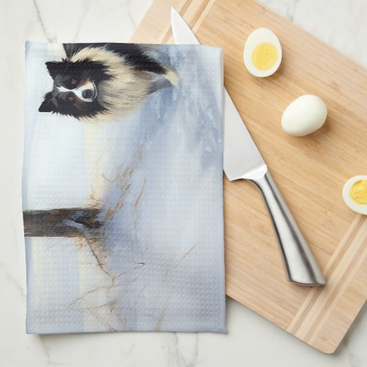 Border Collie Let It Schnee Weihnachten Geschirrtuch (Viertel Falte)