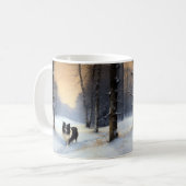 Border Collie Let It Schnee Weihnachten Kaffeetasse (Vorderseite Links)