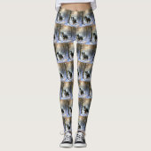Border Collie Let It Schnee Weihnachten Leggings (Vorderseite)
