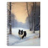 Border Collie Let It Schnee Weihnachten Notizblock (Vorderseite)