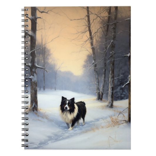 Border Collie Let It Schnee Weihnachten Notizblock (Vorderseite)