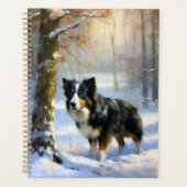 Border Collie Let It Schnee Weihnachten Planer (Vorderseite)