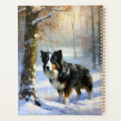 Border Collie Let It Schnee Weihnachten Planer (Rückseite)