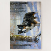 Border Collie Let It Schnee Weihnachten Puzzle (Vertikal)