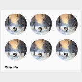 Border Collie Let It Schnee Weihnachten Runder Aufkleber (Blatt)