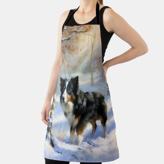 Border Collie Let It Schnee Weihnachten Schürze (InSitu)
