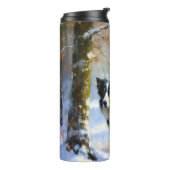 Border Collie Let It Schnee Weihnachten Thermosbecher (Nach links gedreht)