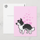 Border Collie Liebe Postkarte (Vorne/Hinten)