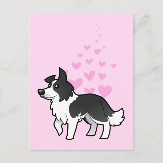 Border Collie Liebe Postkarte (Vorderseite)