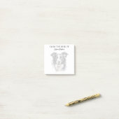 Border Collie Liebhaber monogrammierter Hund Post-it Klebezettel (Auf Schreibtisch)