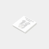 Border Collie Liebhaber monogrammierter Hund Post-it Klebezettel (angewinkelt)