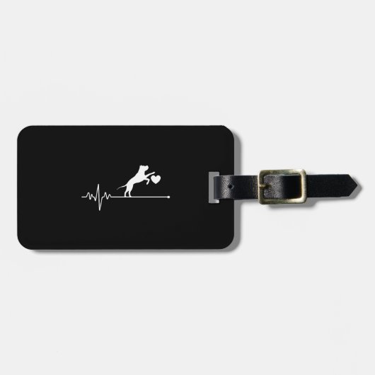 Border Collie Liebhaber Mutter Geschenke Herzschla Gepäckanhänger (Vorderseite horizontal)