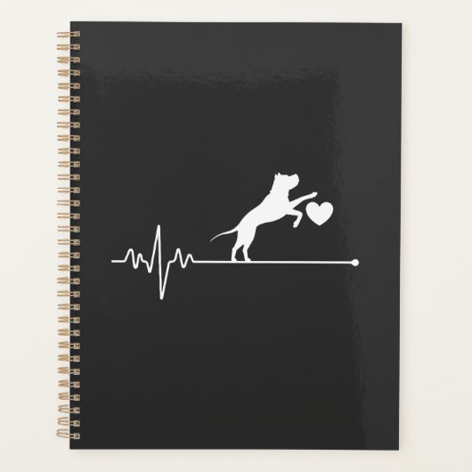 Border Collie Liebhaber-Mutter-Geschenke Herzschla Planer (Vorderseite)