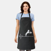 Border Collie Liebhaber-Mutter-Geschenke Herzschla Schürze (Getragen)