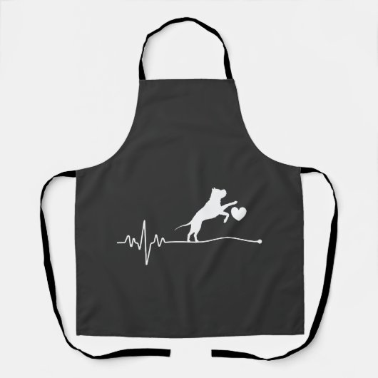 Border Collie Liebhaber-Mutter-Geschenke Herzschla Schürze (Vorderseite)