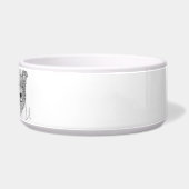 Border Collie Line Art personalized bowl Napf (Rechts)