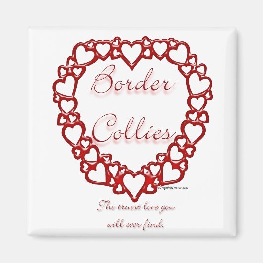 Border Collie Love Magnet (Vorne)