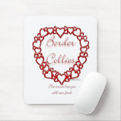 Border Collie Love Mousepad (Mit Mouse)