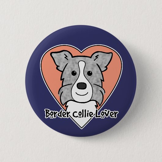Border Collie Lover Button (Vorderseite)